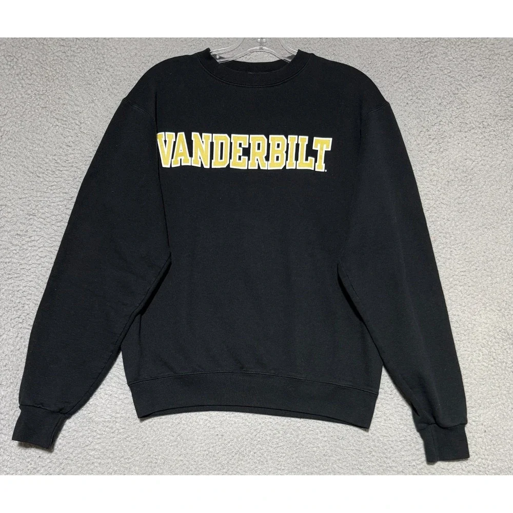 Vintage Vanderbilt Champion Eco Fleece Crewneck Sweatshirt Mens Small Black